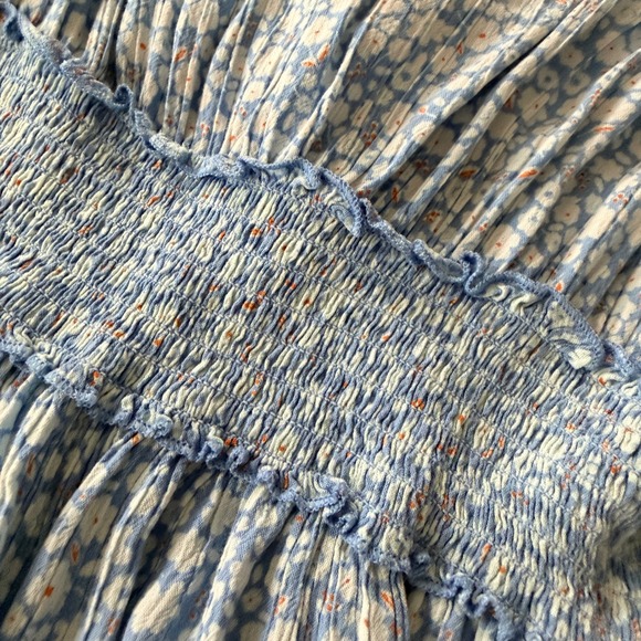 Angie Petite Floral Square Neck Boho Mini Dress Size PL - Picture 10 of 11